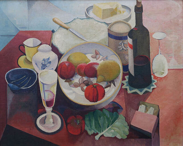 Still Life with Wine Bottle by Edwin G Lucas