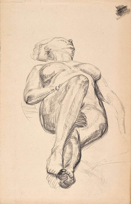 Female Life Drawing by Edwin G Lucas