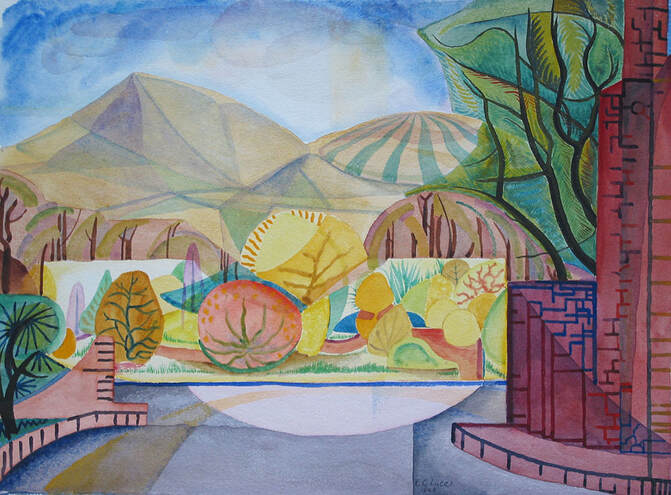 Pentland Hills from Juniper Green by Edwin G Lucas