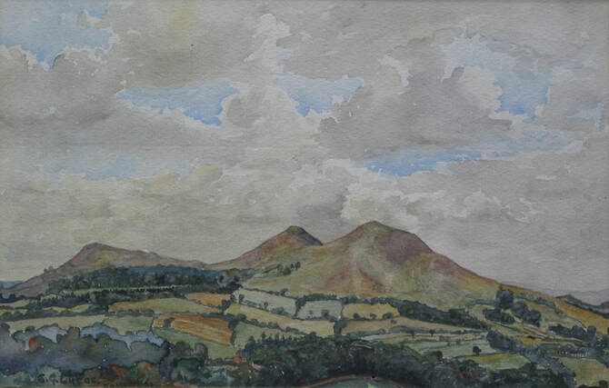 The Eildon Hills from Bemerside by Edwin G Lucas