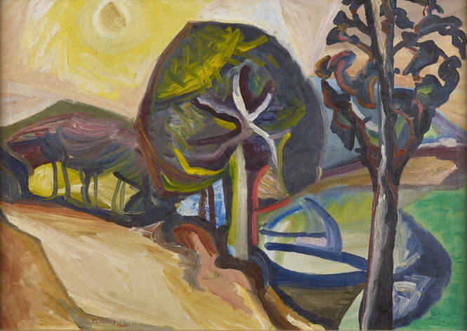 Trees and Sun at Baberton by Edwin G Lucas